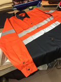 Chemise Haute Visibilité Orange/Marine - All print samad Store