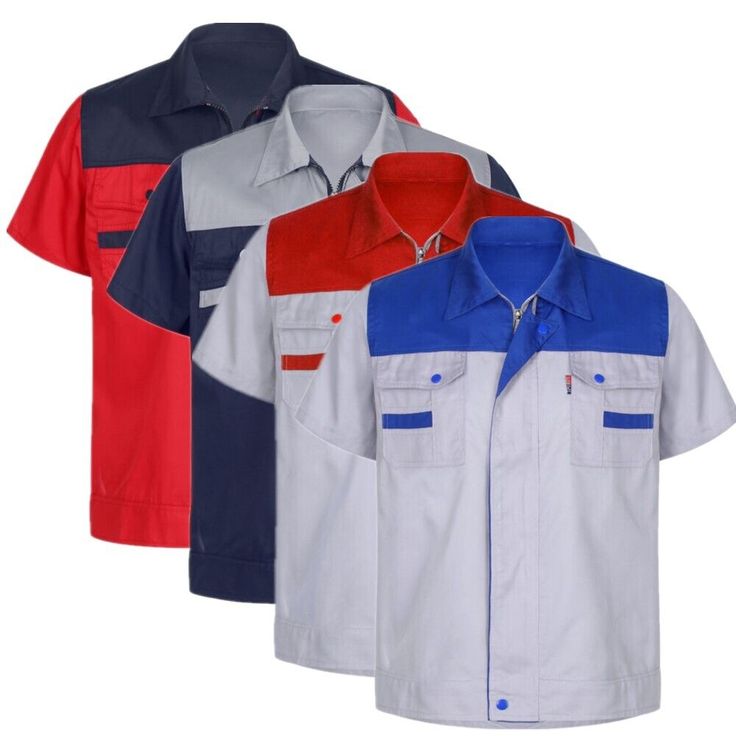 Chemise de Travail Bicolore Manches Courtes - All print samad Store